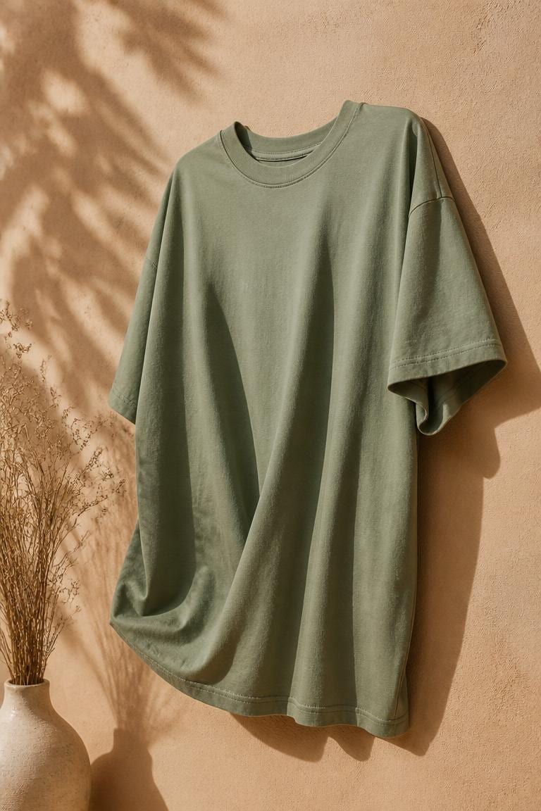 Premium Oxford shirt in sage neutral